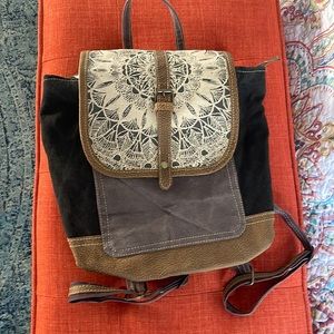 Fun Canvas Multi Colored Boho Backpack